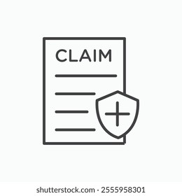 Insurance Claim isolated icon. vector illustration.