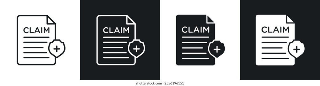 Insurance Claim linear icon set for app, and web design.