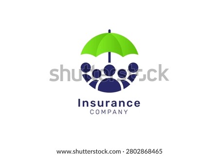 Insurance company logo design template vector