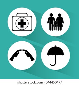 Insurance concept with icons design, vector illustration 10 eps graphic.