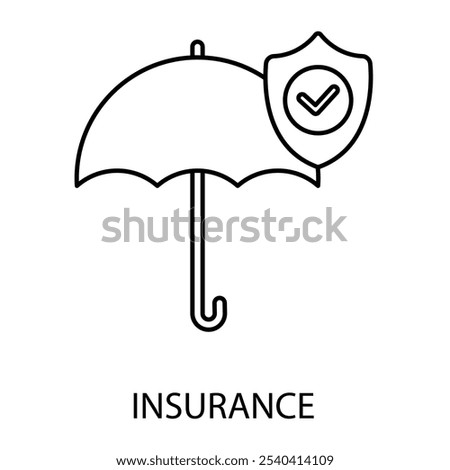 insurance concept line icon. Simple element illustration. insurance concept outline symbol design.