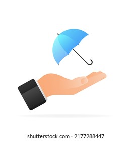 Insurance concept. Insurance policy. Money Guarantee. Vector illustration.