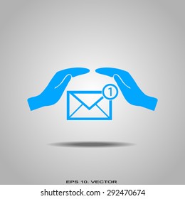 insurance correspondence icon vector 