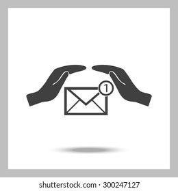 insurance correspondence icon vector 