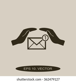 insurance correspondence icon vector 