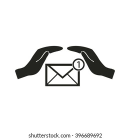 insurance correspondence icon vector