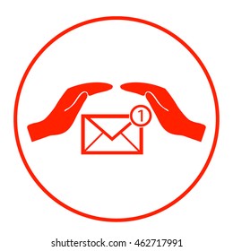 insurance correspondence icon vector