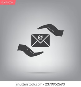 insurance correspondence icon vector design