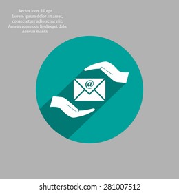 insurance correspondence icon vector design