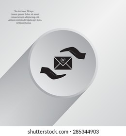 insurance correspondence icon vector design
