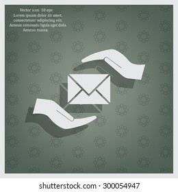 insurance correspondence icon vector design