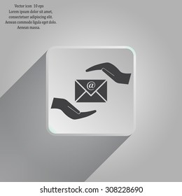 insurance correspondence icon vector design