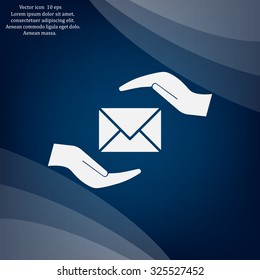 insurance correspondence icon vector design