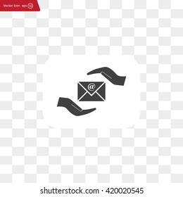 insurance correspondence icon vector design