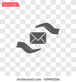 insurance correspondence icon vector design