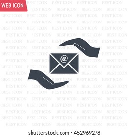 insurance correspondence icon vector design