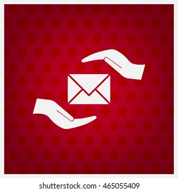 insurance correspondence icon vector design