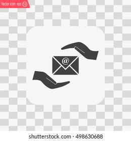 insurance correspondence icon vector design