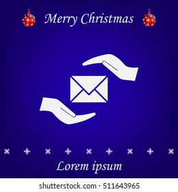 insurance correspondence icon vector design