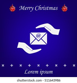 insurance correspondence icon vector design