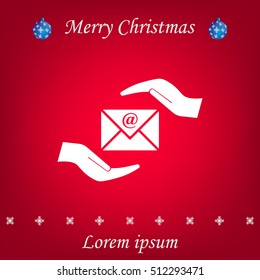 insurance correspondence icon vector design