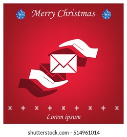 insurance correspondence icon vector design