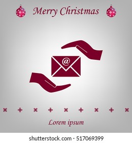 insurance correspondence icon vector design