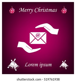 insurance correspondence icon vector design