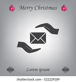 insurance correspondence icon vector design