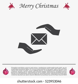 insurance correspondence icon vector design