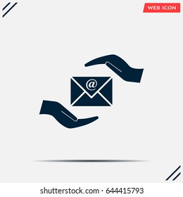 insurance correspondence icon vector design