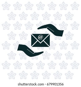 insurance correspondence icon vector design
