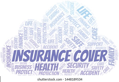 Insurance Cover word cloud vector made with text only