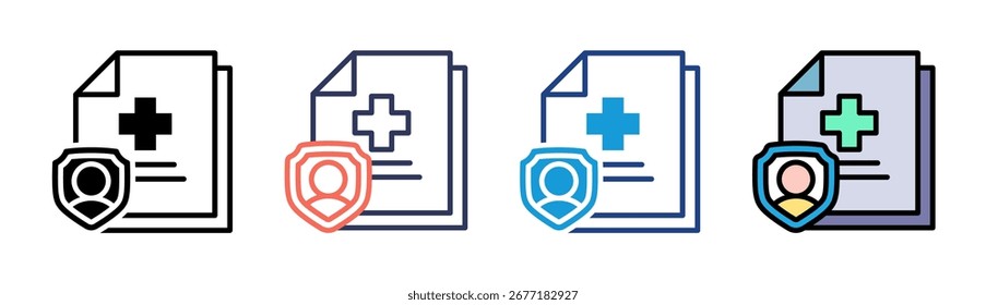 Insurance Coverage Icon Set Multiple Style Collection