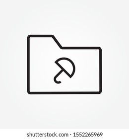 insurance data folder single icon design vector illustration