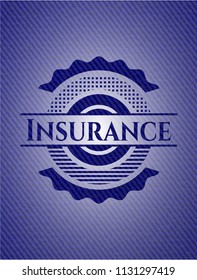Insurance denim background
