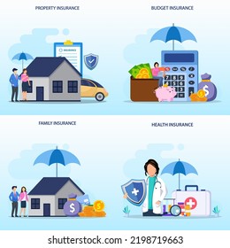 Insurance design concept. flat vector illustration