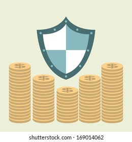 insurance design over beige background vector illustration