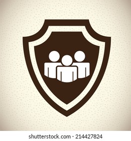 insurance design over  beige background vector illustration