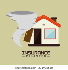Insurance design over beige background, vector illustration.