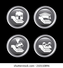 insurance design over black background vector illustration