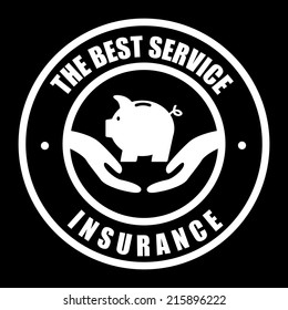 insurance design over  black  background vector illustration