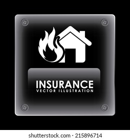 insurance design over   black background vector illustration