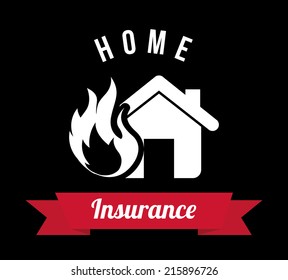 insurance design over black   background vector illustration