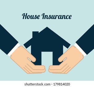 insurance design over   blue background vector illustration