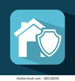 insurance design over  blue  background vector illustration
