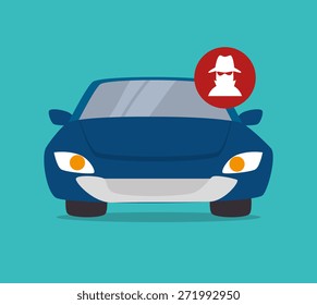 Insurance design over blue background, vector illustration.