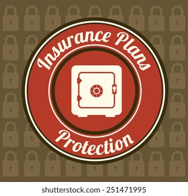 Insurance design over brown background, vector illustration.