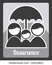 insurance design over gray background vector illustration