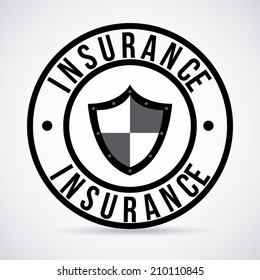 insurance design over gray  background vector illustration